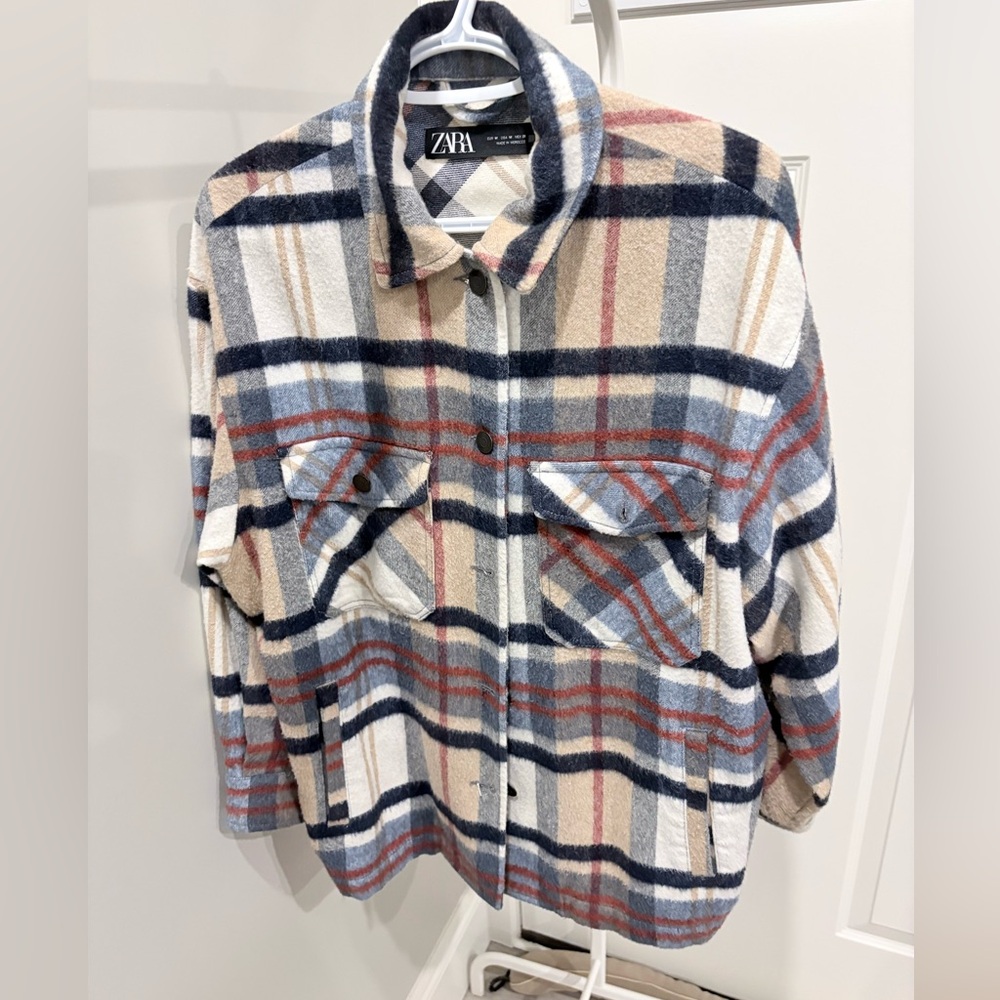 Zara Multicolor Plaid Overshirt